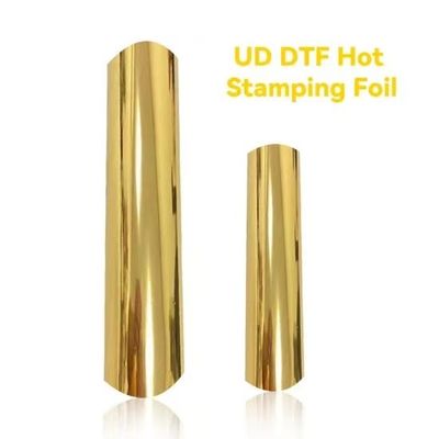 Kalite  Flexible AB UV DTF Gold Film Printing Material Cold Peel Transfer Pet Film Fabrika