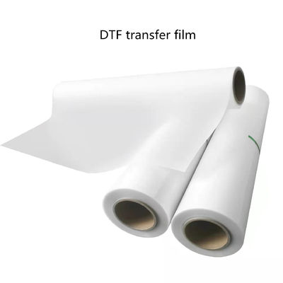 DTF baskı filmi 42cm*100M parlak Mat Beyaz mürekkep baskı filmi giyim için