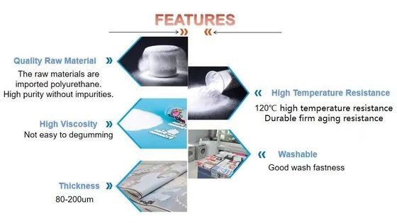 Tekstil Isı Transferi Siyah DTF Tozu Yapışkan Sıcak Erime DTF Beyaz Tozu