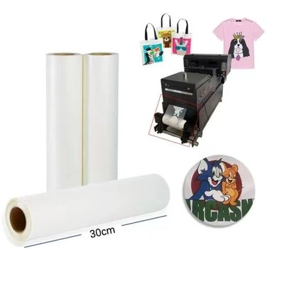 Mükemmel mat DTF baskı malzemelerini bulun 30cm 60cm DTF Transfer Pet Film Roll Paper Single Film Roll Dtf Pet Film