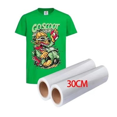 Çifte tek taraflı DTF Pet Film 30CM 33CM 60CM*100M Roll Heat Transfer 75Micron Hot Cold Peel DTF Film