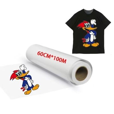 30cm*100m 75U Serbestleştirme Pet Film Roll Çift taraflı Soğuk Peel Sıcak Peel Sıcak Şeffaf Film T-shirt için 30cm DTF