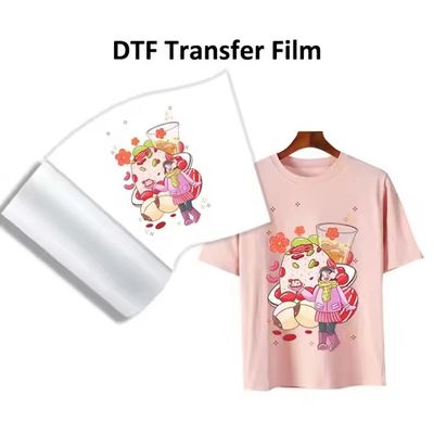 Çift taraflı 30cm 60cm DTF Film Roll 75mic Pet Film Isı Transfer Baskı için