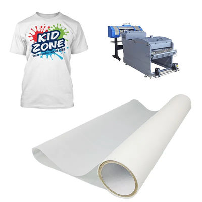 75mic mat Beyaz mürekkep baskı DTF pet film sıcak kabuk 30cm 60cm doğrudan giyim baskı için film