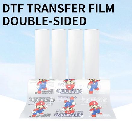 75mic mat Beyaz mürekkep baskı DTF pet film sıcak kabuk 30cm 60cm doğrudan giyim baskı için film