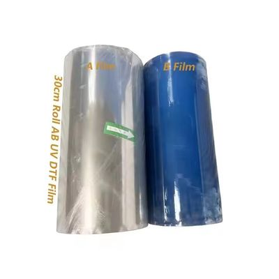 Polimer Soğuk Transfer Baskı Filmi A ve B Filmi UV DTF PET Sticker Film Roll 30cm