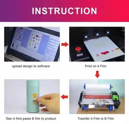 UV DTF Film Kupa Sargıları Transfer AB Film UVDTF Sticker Printer UV DTF Film Telefon Kutusu Şişe Mug Cup