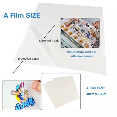 Polimer Soğuk Transfer Baskı Filmi A ve B Filmi UV DTF PET Sticker Film Roll 30cm