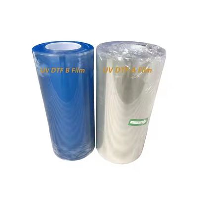 Soğuk Sıcak Peel Ab A3 UV DTF Pet Film Roll Şeffaf DTF Transfer Film 60cm Özel