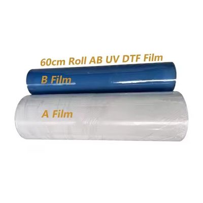 60cm DTF UV Evcil hayvan filmi rulo levha UV DTF fincan sargı Dijital baskı Ab Film