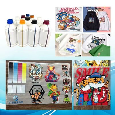 Yüksek yoğunluklu DTF mürekkep baskı 1000ml Su bazlı pigment beyaz DTF yazıcı transferi