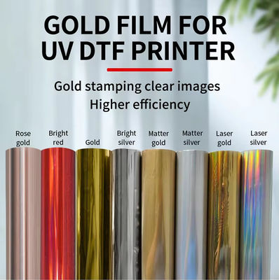30cm UV DTF Sıcak damgalama folyo Holografik film HTV ısı aktarımı filmi sert yüzey için altın gümüş