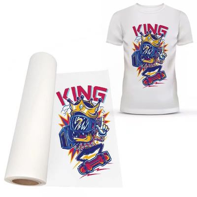 75 Mikron 60cm*100m Çeşitli kumaşlar için beyaz mürekkep baskı filmi