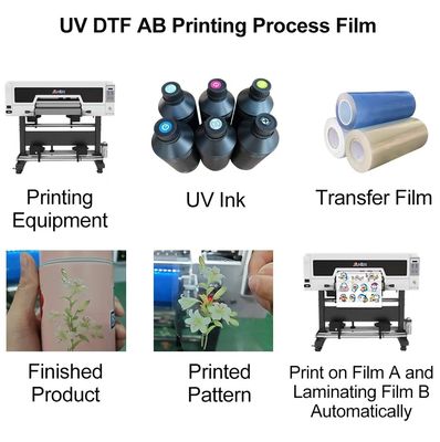 UV Transfer Sticker Uv Dtf Cup Wrap Cups Transfer Uv Dtf Ab Film Etiket Sticker Baskı için