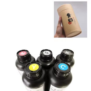 CMYKW + Vanish 500ml LED Dijital UV Düzeltme Baskı Mürekkebi Keskin Çözünürlük Baskı için
