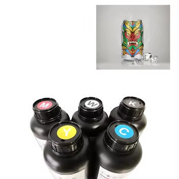 Epson dx7/dx5/dx4 yazıcı başlığı için UV mürekkep CMYK+V telefon kılıfı deri için 1L kullanım