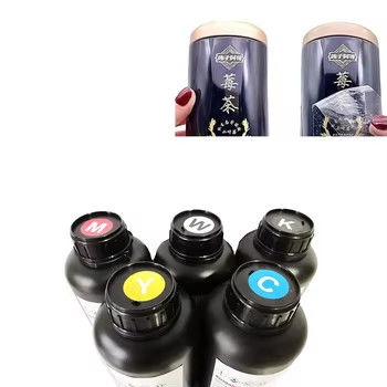 1L Kapasite Silikon PVC için Esnek LED-UV Mürekkep ve Epson yazıcısı için Deri UV Mürekkep
