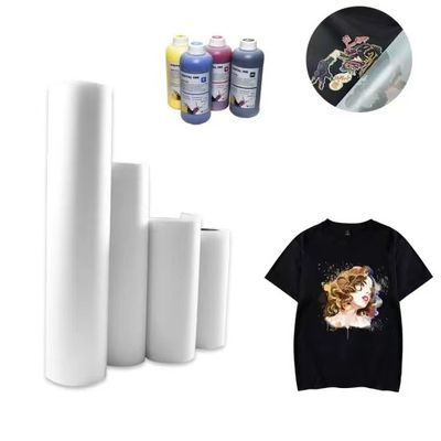 75mikron Mat Instant Hot Peel 60cm*100m DTF T-shirt için basılı rulo filmi