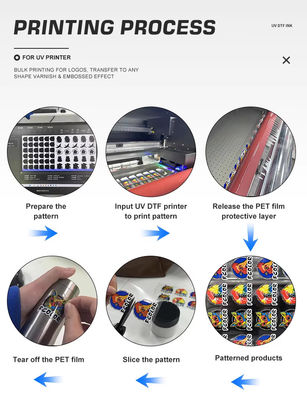 1L Kapasite Silikon PVC için Esnek LED-UV Mürekkep ve Epson yazıcısı için Deri UV Mürekkep