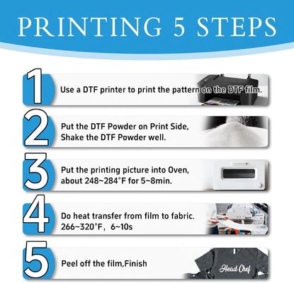 75mikron Mat Instant Hot Peel 60cm*100m DTF T-shirt için basılı rulo filmi