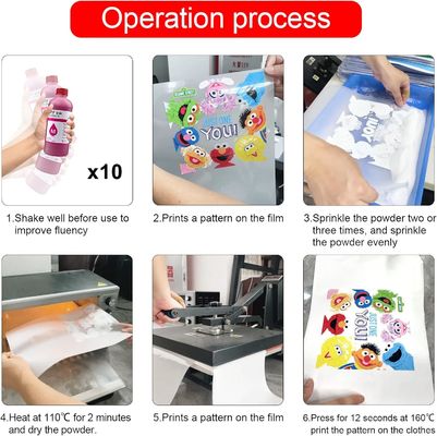 Su bazlı dtf baskı beyaz mürekkep CMYKW Renkli baskı Çevre dostu Karton paket içinde