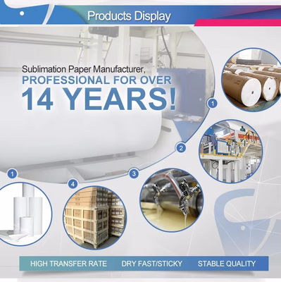 Dijital Baskı Büyük Formatlı Sublimasyon Yazıcısı için 47 Inch 100gsm Roll To Roll Sublimasyon Kağıdı
