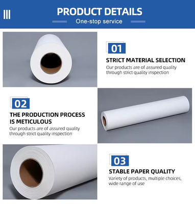 40gm 60cm*800m Dijital Baskı Mürekkepli Polyester Kumaşları İçin Sublimasyon Kağıt Rulo