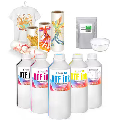 1000ml CMYK Beyaz DTF Mürekkepleri Filmine Doğrudan Mürekkep Atışlı Yazdırma Mürekkepleri Refinecolor DTF Yazıcısı İçin