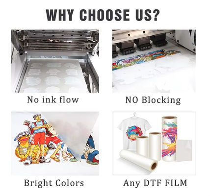 PET Transfer DTF Mürekkep Su bazlı CMYK+W Renkli Mürekkep DTF Tekstil için yazıcı mürekkepleri