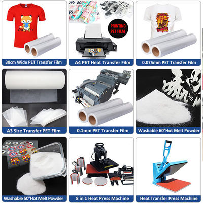 220V / 110V A3 DTF yazıcı T-shirt transfer için PET film baskı makinesi