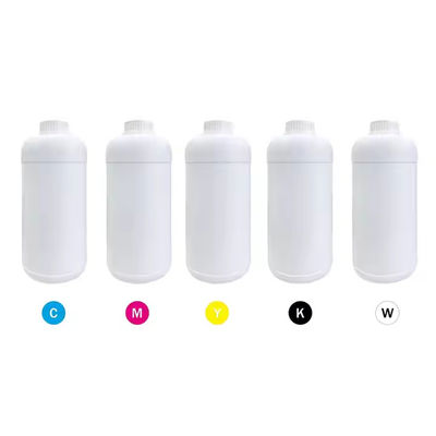 CMYK W Renkler 500ml Dtf Pigment Mürekkep Su Üzerine Basılı Yazıcı için Isı Transfer Baskı